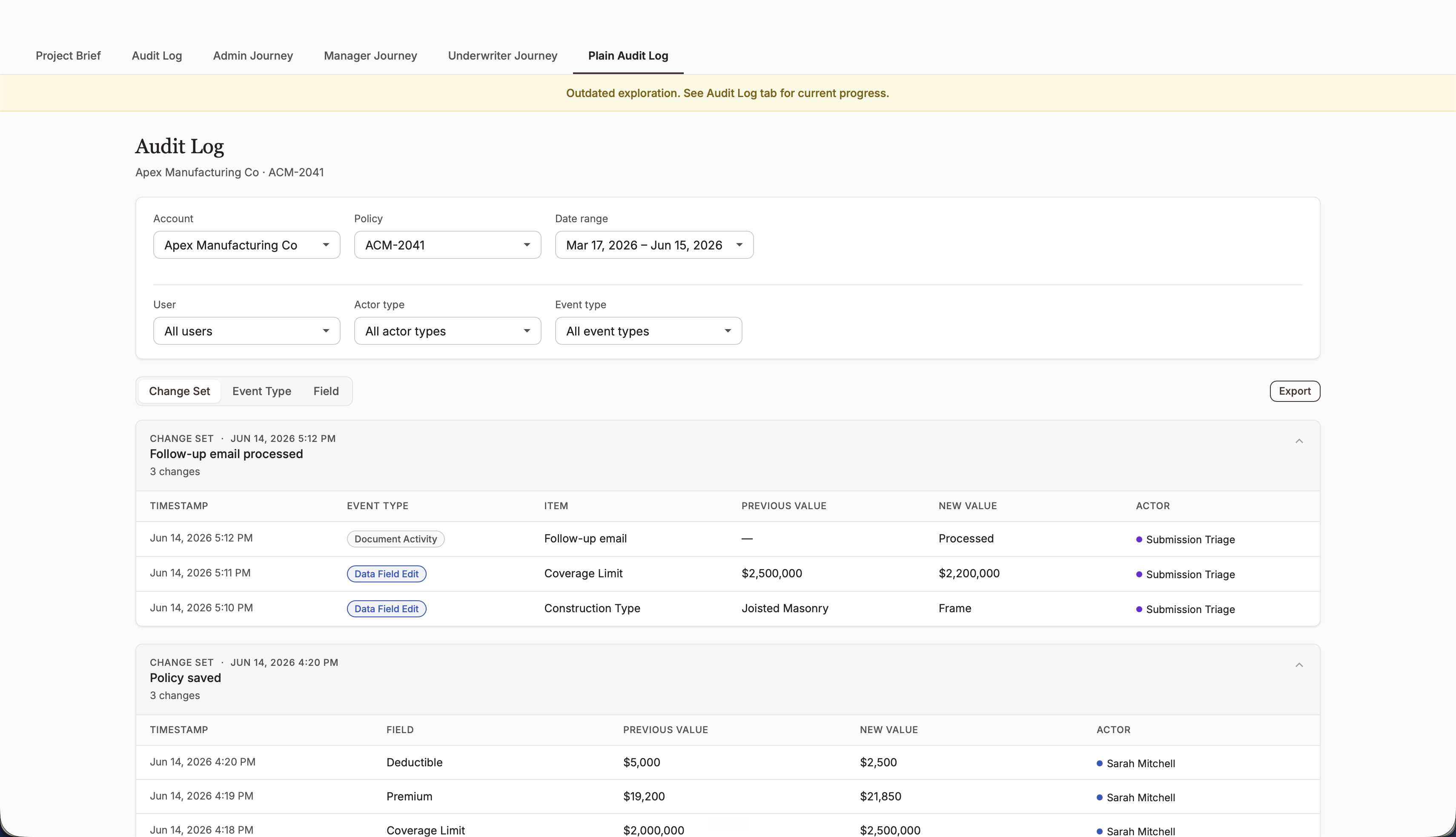Audit Log exploration 5