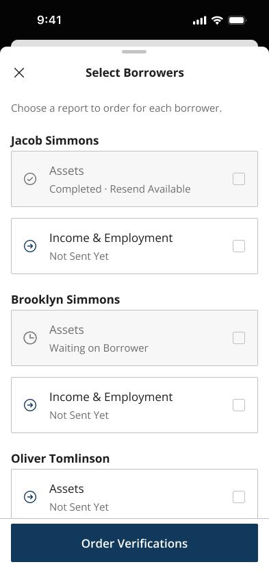Verifications mobile experience screen four