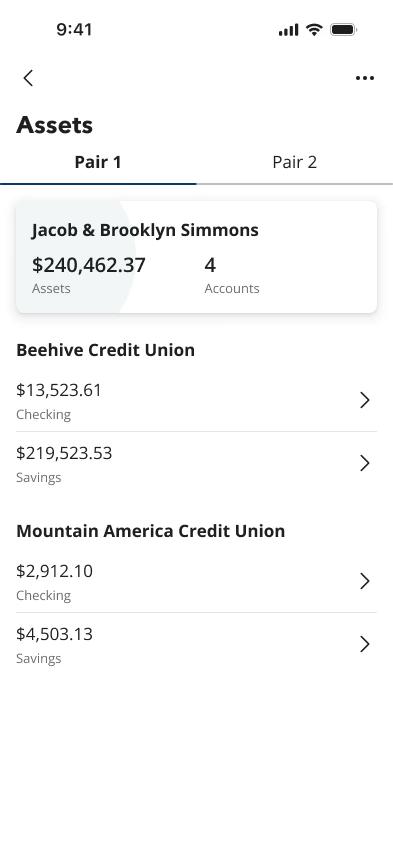 Verifications mobile experience screen one