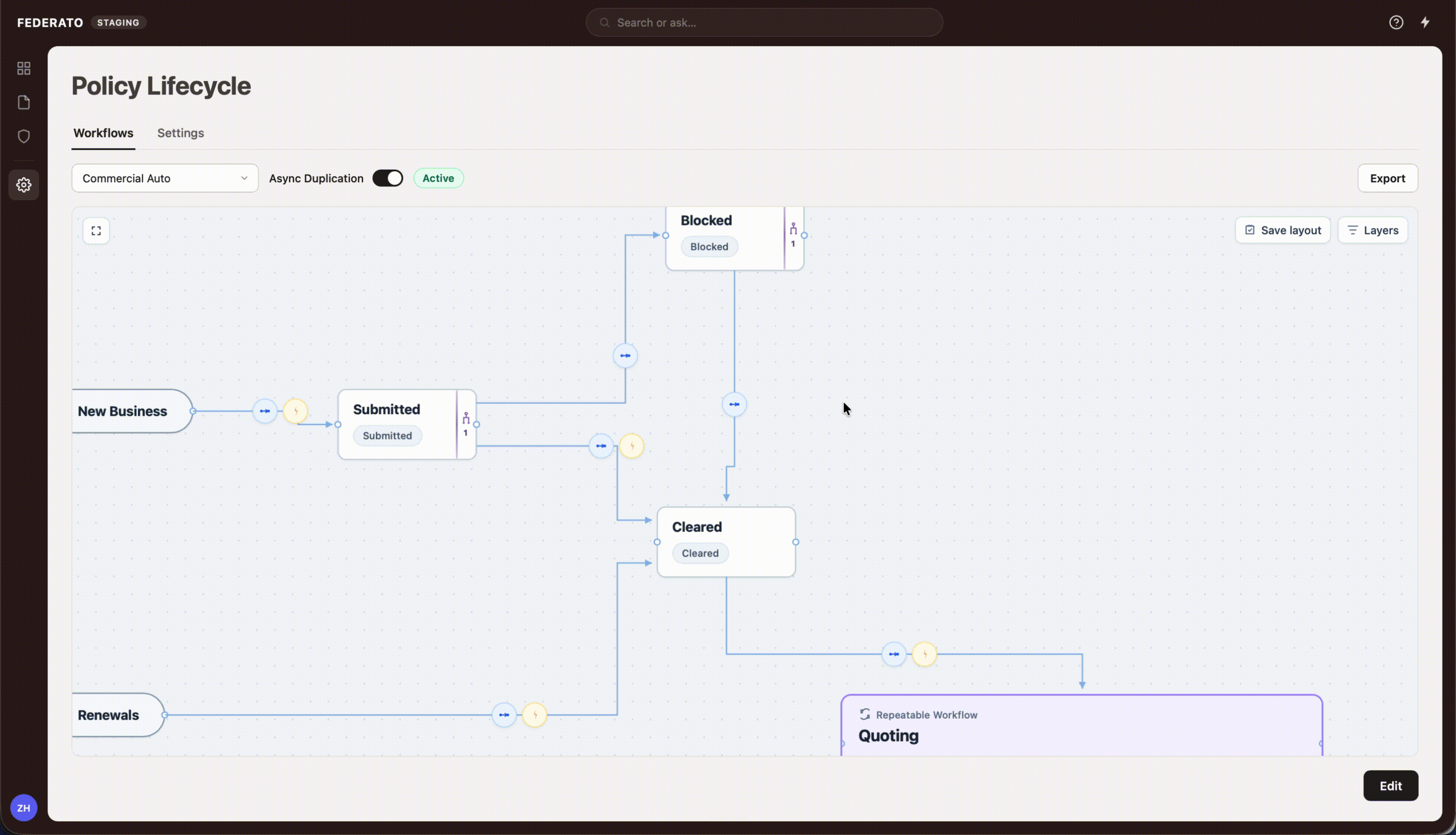Editing Policy Lifecycle state transitions